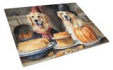 NEW Golden Retriever Fall Kitchen Pumpkins Glass Cutting Board Decorative Tempered Glass Kitchen Cutting and Serving Board Large Size Chopping Board