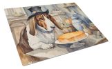 NEW Basset Hound Fall Kitchen Pumpkins Glass Cutting Board Decorative Tempered Glass Kitchen Cutting and Serving Board Large Size Chopping Board