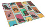 NEW Lots of Black and Tan Cavalier King Charles Spaniel Glass Cutting Board Decorative Tempered Glass Kitchen Cutting and Serving Board Large Size Cho