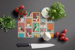 NEW Lots of Brindle Cardigan Corgi Glass Cutting Board Decorative Tempered Glass Kitchen Cutting and Serving Board Large Size Chopping Board