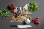 NEW Weimaraner Fall Kitchen Pumpkins Glass Cutting Board Decorative Tempered Glass Kitchen Cutting and Serving Board Large Size Chopping Board