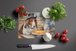 NEW Basset Hound Fall Kitchen Pumpkins Glass Cutting Board Decorative Tempered Glass Kitchen Cutting and Serving Board Large Size Chopping Board