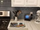 NEW French Bulldog Fall Kitchen Pumpkins Glass Cutting Board Decorative Tempered Glass Kitchen Cutting and Serving Board Large Size Chopping Board