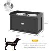Pet Feeding Station Pet Dish Bowl Set with Storage, 2 Elevated Dog Bowls for Large Sized Dogs, Black