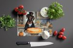 NEW Chocolate Lab Fall Kitchen Pumpkins Glass Cutting Board Decorative Tempered Glass Kitchen Cutting and Serving Board Large Size Chopping Board
